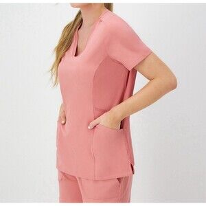 Hanes Comfort Fit Scrubs Women's Scrub Top NWT L Odor Control Stretch Cool